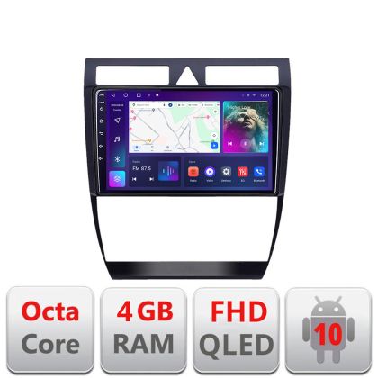 Navigatie Audi A6 B-102 Android Ecran QLED octa core 4+64 carplay android auto KIT-102+EDT-E309V3