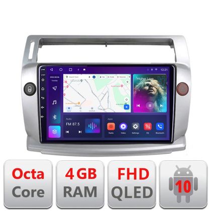 Navigatie Citroen C4 B-088 Android Ecran QLED octa core 4+64 carplay android auto KIT-088+EDT-E309V3
