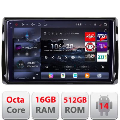 Navigatie Skoda Kodiaq 2016+ Edotec Kit-KODIAQ 8 core QLED 2K 16+512GB 360 Android Waze USB Navigatie Internet Youtube Radio