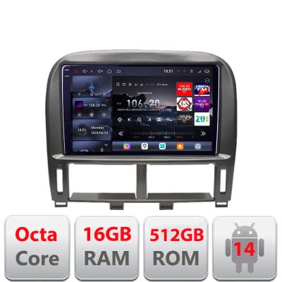 Navigatie Lexus LS 1999-2006 Edotec Kit- LS-99 8 core QLED 2K 16+512GB 360 Android Waze USB Navigatie Internet Youtube Radio