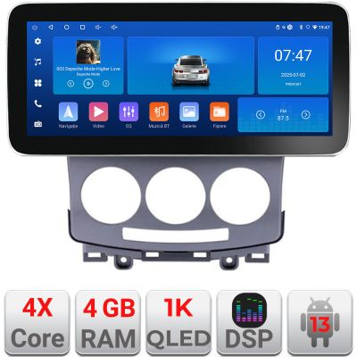 Navigatie Mazda 5 2005-2010 K-MZ22 Edotec 4+64 12.3 inch Incell 1K android Wifi 5Ghz gps internet  Cor