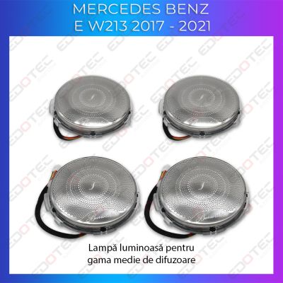 Lumini Ambientale capace difuzoare Mercedes E W213 2017-2021 control pe sistemul original sau telefon
