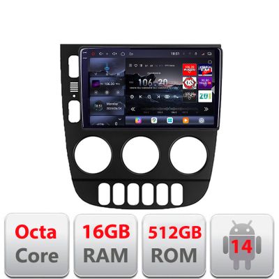 Navigatie Mercedes ML W163 1998-2005 Android radio gps internet 8 core QLED 2K 16+512GB 360 Edotec