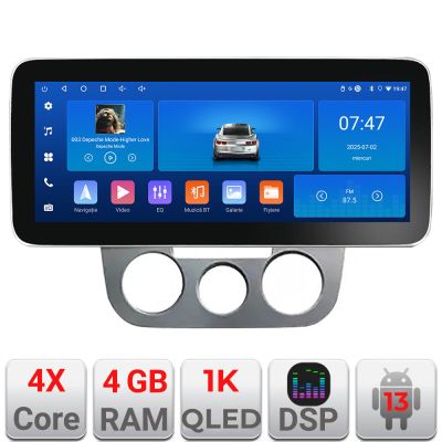 Navigatie VW Golf 5 2004-2010 clima manuala Edotec 4+64 12.3 inch Incell 1K android Wifi 5Ghz gps internet  KIT-golf5-manual