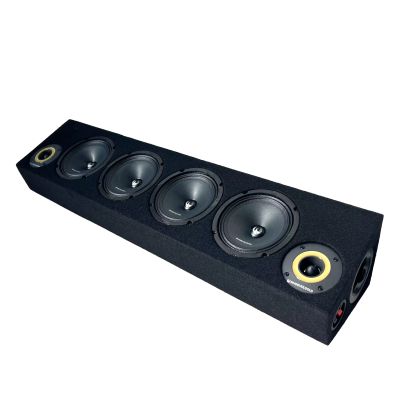 Cutie cu difuzoare Phoenix Gold 1700W ieșire SPL 2 x 4 OHM 4 x difuzoare midrange 2 x tweetere pro audio