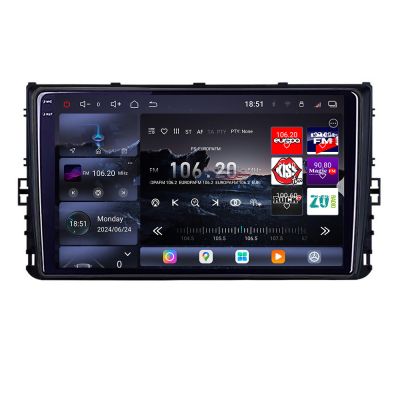 Navigatie grupul VW Edotec Kit-933 8 core QLED 2K 16+512GB 360 Android Waze USB Navigatie Internet Youtube Radio