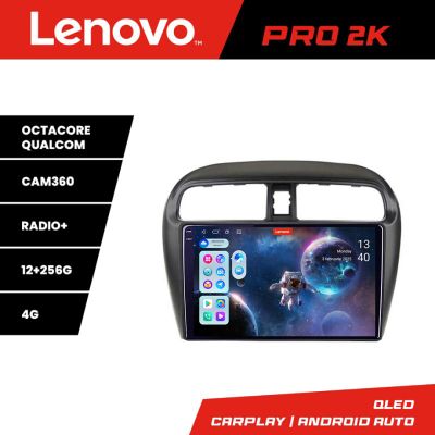 Navigatie Mitsubishi Space Star Mirage Attrage 2012- 8 core QLED 2K 12+256 360 Android Waze USB Navigatie Internet Youtube Radio Lenovo