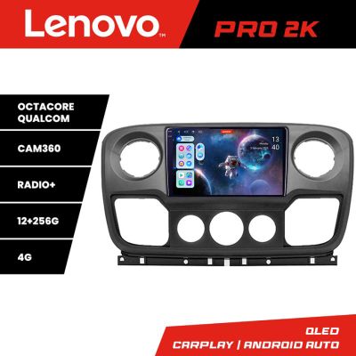 Navigatie Opel Movano, Renault Master 2010-2021 Android radio gps internet 8 core QLED 2K 12+256 360GB 4-Core Lenovo v1