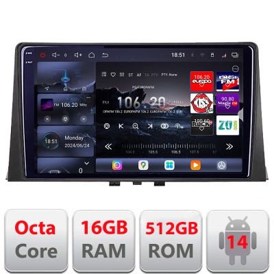 Navigatie Citroen Berlingo 2019-2021 Edotec Kit-berlingo18 8 core QLED 2K 16+512GB 360 Android Waze USB Navigatie Internet Youtube Radio v2