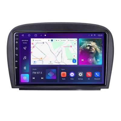 Navigatie Mercedes SL W230 2004-2011 B-W230 Android Ecran QLED octa core 4+64 carplay android auto KIT-w230+EDT-E309V3