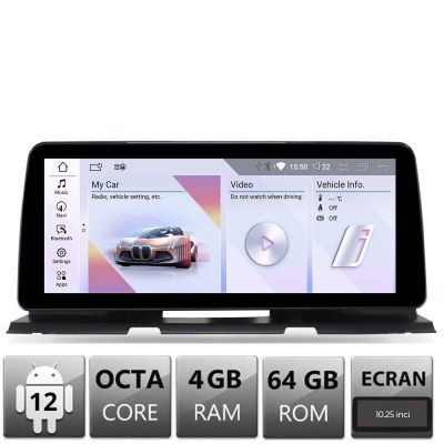 Navigatie dedicata Edotec BMW Seria 6 F06 masini cu EVO Android ecran 10.25" 4+64 4G BT