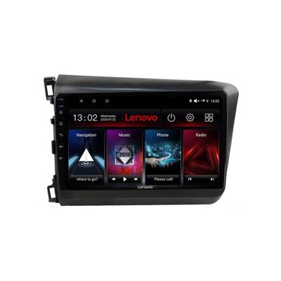 Navigatie Honda Civic 2012-2015 Lenovo Kit-132 8 core QLED 2K 4+64 360 Android Waze USB Navigatie Internet Youtube Radio