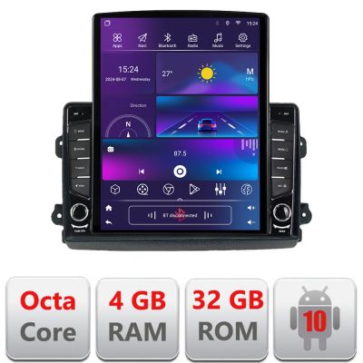 Navigatie Fiat Ducato 2021- dedicata Ouad core 4+32 ecran vertical 9.7" DSP 360 FHD AHD Android radio gps internet  KIT-ducato2024+EDT-E709