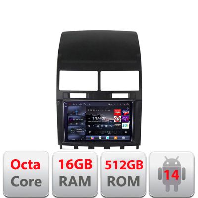 Navigatie VW Touareg 2004-2011 Edotec Kit-042 8 core QLED 2K 16+512GB 360 Android Waze USB Navigatie Internet Youtube Radio