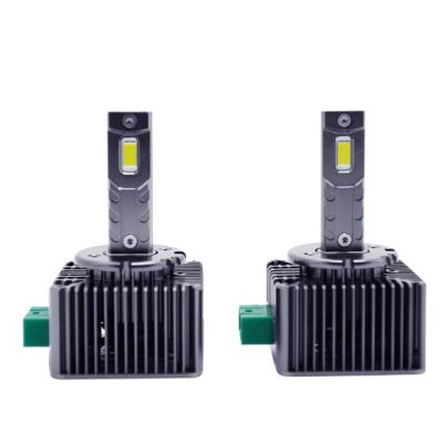 Set de 2 Becuri Faruri Conversie Hid-Led, Steelmate LED D3S Led, Plug & Play, 6000k, Miez Cupru, Radiator Aluminiu Silentios, Calitate Premium