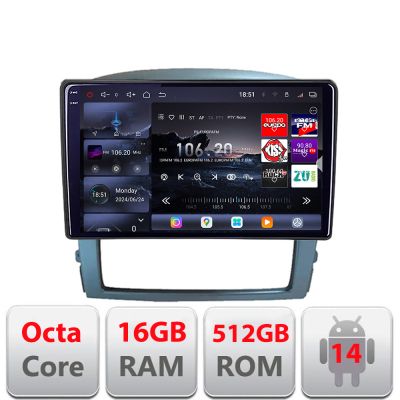 Navigatie Kia Sorento 2006-2009 Android radio gps internet 8 core QLED 2K 16+512GB 360 Edotec