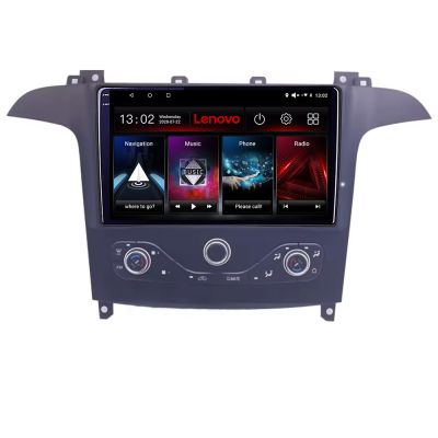 Navigatie Ford S-max 2006-2014 Lenovo Qled 2K Octa Core 8+256 360 DSP carplay android auto radio gps internet KIT-smax-navi+PRO-2K-9-8+256