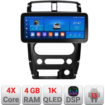 Navigatie Jimny 2007-2016 K-Jimny07 Edotec 4+64 12.3 inch Incell 1K android Wifi 5Ghz gps internet