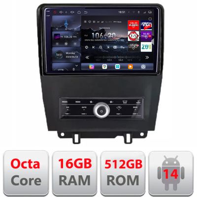 Navigatie Ford Mustang intre anii 2009-2014 Android radio gps internet 8 core QLED 2K 16+512GB 360 Edotec