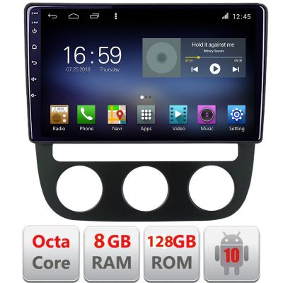 Navigatie VW Golf 5 2004-2010 clima automatica Android radio gps internet Octa Core 8+128 LTE KIT-golf5-automatic+EDT-E610