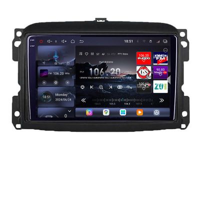 Navigatie Fiat 500L 2012-2017 Edotec Kit-500L 8 core QLED 2K 16+512GB 360 Android Waze USB Navigatie Internet Youtube Radio