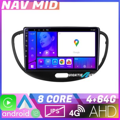 Navigatie Hyundai I10 2007 2013 EDOTEC-LITE Android Ecran 720P Octa Core 4 64 Carplay