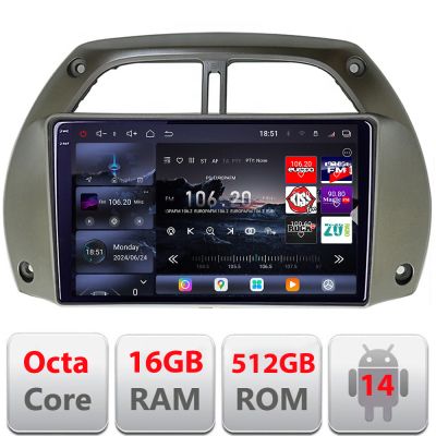 Navigatie Toyota Rav 4 2000-2004 Android radio gps internet 8 core QLED 2K 16+512GB 360 Edotec