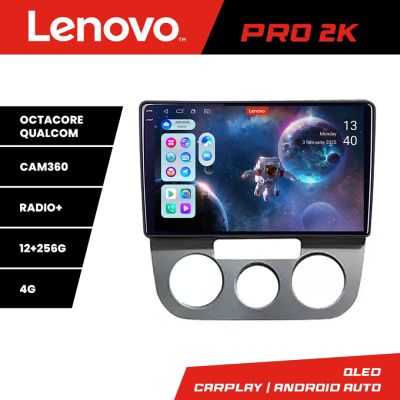 Navigatie VW Golf 5 2004-2010 clima manuala Android radio gps internet 8 core QLED 2K 12+256 360 Lenovo