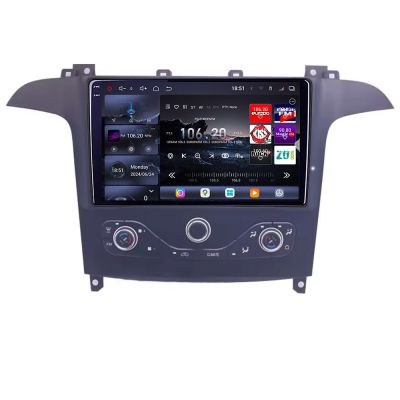 Navigatie Ford S-max 2006-2014 Qled 2K Octa Core 16+512GB LTE 4G DSP Wifi 5Ghz android auto carplay radio gps internet KIT-smax-navi+EDT-E809-2K