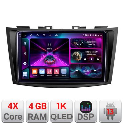Navigatie Suzuki Swift 2010-2017 A-179  4+64 InCell Display 1K Android Waze USB Navigatie Internet Youtube Radio