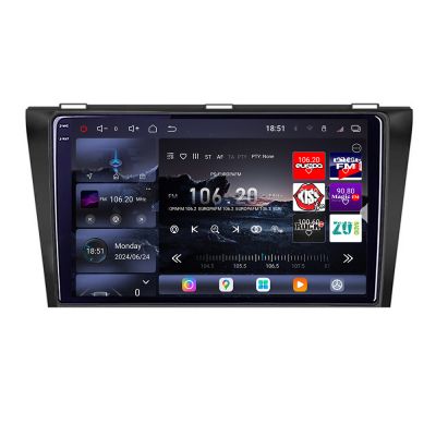 Navigatie Mazda 3 2004-2009 Edotec Kit-161 8 core QLED 2K 16+512GB 360 Android Waze USB Navigatie Internet Youtube Radio