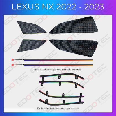 Lumini ambientale Lexus NX 2022 set complet control telefon sau sistem original