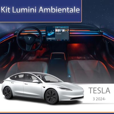 Lumini ambientale Tesla Model 3 2024 trimuri control telefon