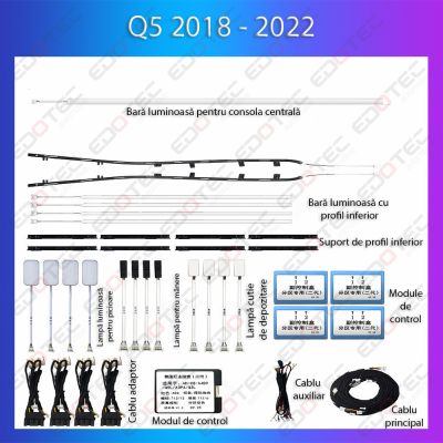 Lumini ambientale  Audi Q5 2018-2025 set complet control telefon sau sistem original