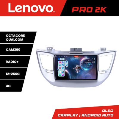 Navigatie Hyundai Tucson Lenovo Kit-546 8 core QLED 2K 12+256 360 Android Waze USB Navigatie Internet Youtube Radio