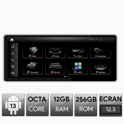 Navigatie Audi Q7 MMI2G 2005-2008, Android, Octa Core, 12+256, 12.3", Qled 2K 2400x900, Qualcomm 680