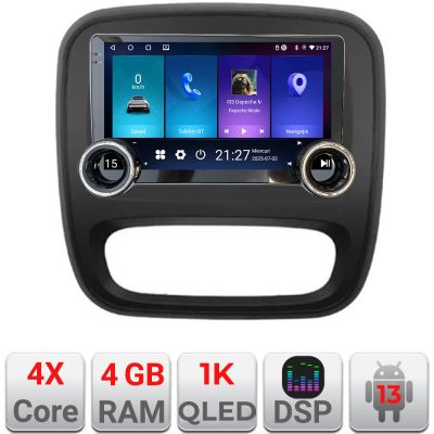 Navigatie Renault Trafic 2014-2017 Kit-rt09 Edotec  4+64 10.5 inch Incell 1K android Wifi 5Ghz gps internet  Q v1