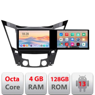 Navigatie Hyundai Sonata 2011-2015 Kit-259 Edotec 2 ecrane  8 core 4+128 21.6 inch Incell android Wifi 5Ghz gps internet