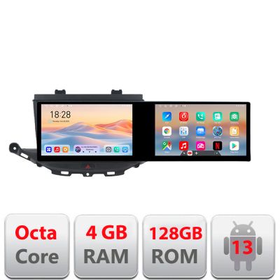 Navigatie Opel Astra K Kit-ASTRAK Edotec 2 ecrane  8 core 4+128 21.6 inch Incell android Wifi 5Ghz gps internet