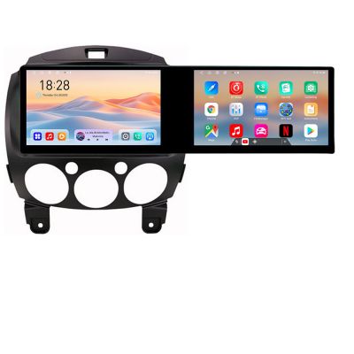 Navigatie Mazda 2 2007-2013 Edotec 2 ecrane  8 core 4+128 21.6 inch Incell android Wifi 5Ghz gps internet  Kit-mazda2