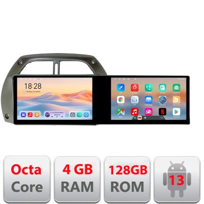 Navigatie Toyota Rav 4 2000-2004 Edotec 2 ecrane  8 core 4+128 21.6 inch Incell android Wifi 5Ghz gps internet  kit-rav4-old