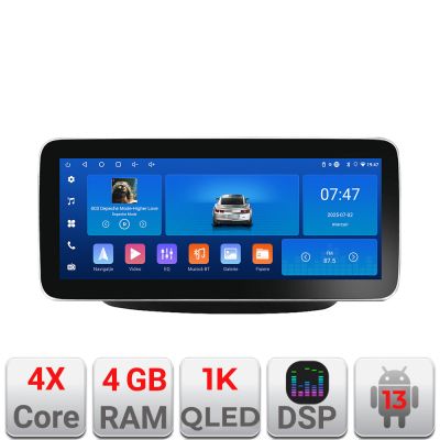 Navigatie Mercedes Vito Viano 2004-2006 dedicata Android cu butoane radio gps internet 4+64 ecran 12.3 inch InCell display Qled 1K Rockchip Kit-+EDT-E211-RK