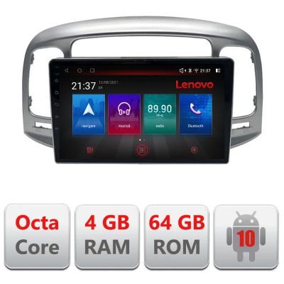 Navigatie Hyundai Accent 2006-2012 E-ACCENT Octa Core cu Android Radio Bluetooth Internet GPS WIFI DSP 4+64GB 4G RESIGILAT