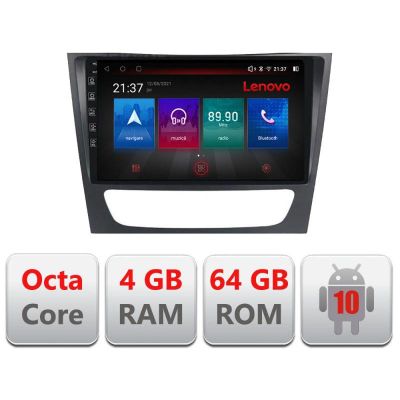 Navigatie Mercedes W211 W219 E-090 Octa Core cu Android Radio Bluetooth Internet GPS WIFI DSP 4+64GB 4G RESIGILAT