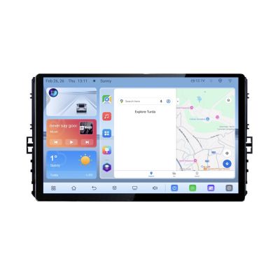 Navigatie grupul VW 2DIN 2018- Qled 1K Octa Core 4+64 LTE 4G DSP Wifi 5Ghz android auto carplay radio gps internet EDT-E413V3