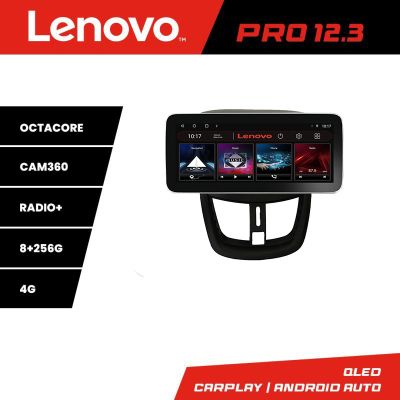 Navigatie Peugeot 207 K-PE01 Lenovo PRO 8+256 12.3 inch qled android 4G DSP gps internet  8Core