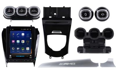 Navigație dedicata Mercedes Benz Clasa C GLC 2015-2021 cu Android GPS Bluetooth CarPlay Android Auto 8 GB RAM 128 GB Stocare ecran IPS