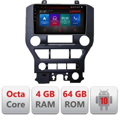 Navigatie Ford Mustang 2015-2020 E-MUSTANG Octa Core cu Android Radio Bluetooth Internet GPS WIFI DSP 4+64GB 4G RESIGILAT