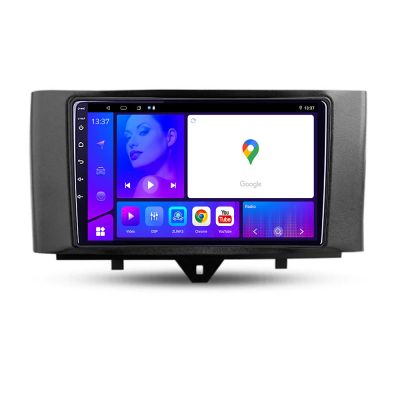 Navigatie Smart For Two 2010 2015 KIT Smart10 EDOTEC-LITE Android Ecran 720P Octa Core 4+32 Carplay