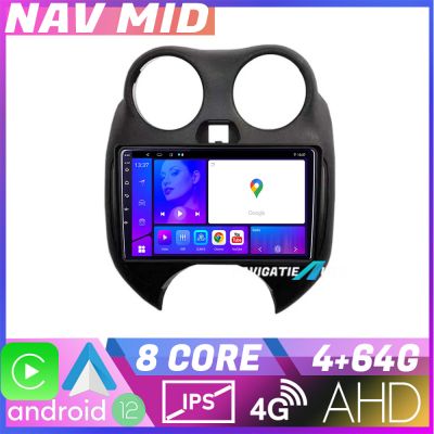 Navigatie Nissan Micra 2010 2014 EDOTEC-LITE Android Ecran 720P Octa Core 4+32 Carplay